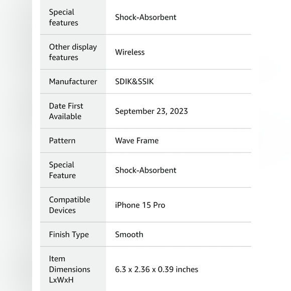 IPhone 15 case with Camera Protector Made by SDIK & SSIK - New in Package - Picture 8 of 8